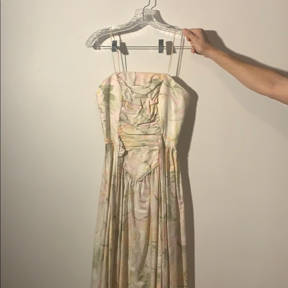 Vintage floral pearl beaded dress